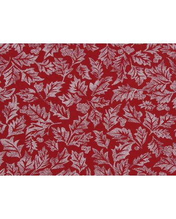 Glitter Christmas Cotton, Holly Frost, Red