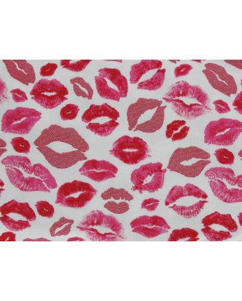Glitter Kisses Cotton Jersey, White