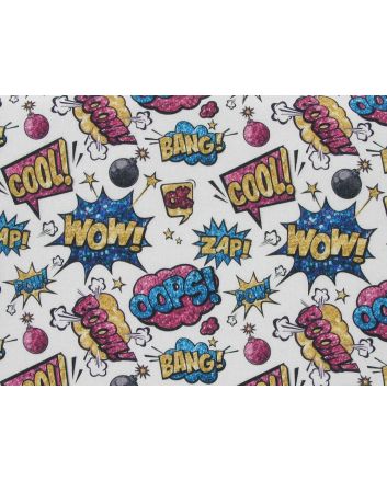 Glitter Pow Wow Cotton Print