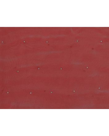 Glitter Spots Net With Diamante, Red