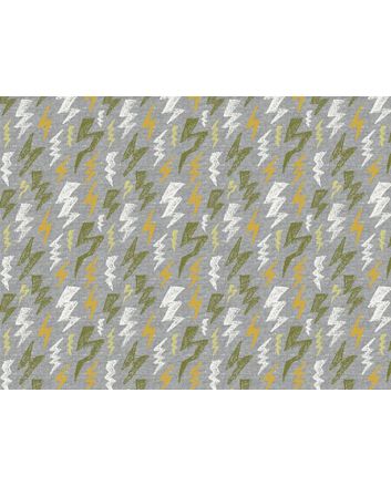 Glow in the Dark Cotton Jersey, Lightning Bolt, Grey