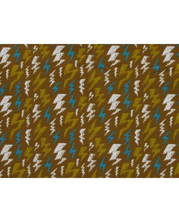 Glow in the Dark Cotton Jersey, Lightning Bolt, Ochre
