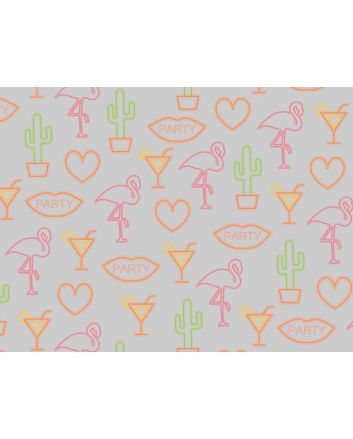 Glow in the Dark Neon Party Jersey, Light Grey