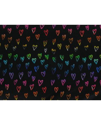 Glowstick Hearts Cotton Jersey