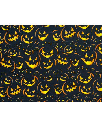 Halloween Jack-o-Lantern Cotton Print