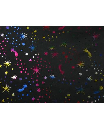 Halloween Polyester Foil Knit, Stars