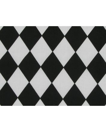 Harlequin Polycotton Print, Black and White