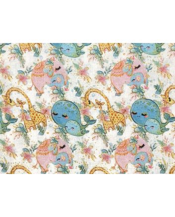 Harmony Cotton Print, Animal Friends