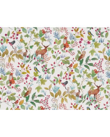 Hedgerow Cotton Curtain Fabric, Sweetpea