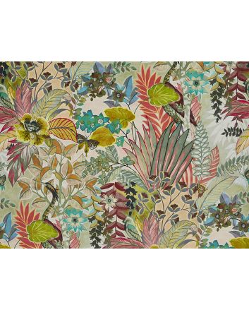 Hidden Paradise Printed Velvet, Pastel