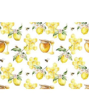 Honey and Lemons Cotton Print