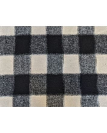 Hugo Check Soft Touch Wool Blend, Black