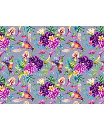 Hummingbird Flora Cotton Print