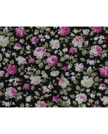 Hurn Garden Cotton Print, Black