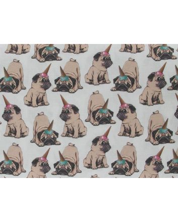 Ice-Cream Pups Cotton Print