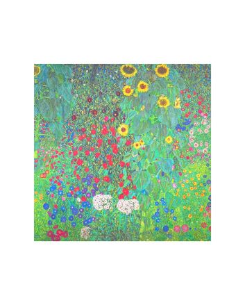 Iconic Art Cotton Cushion Panel, Klimts Farm Garden