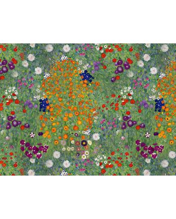 Iconic Art Cotton Print, Flower Garden