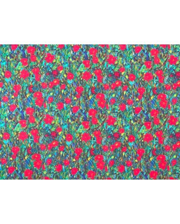 Iconic Art Cotton Print, Klimts Farm Flowers