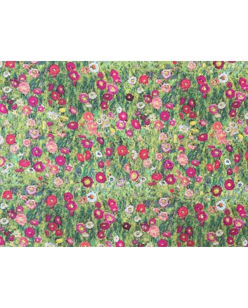 Iconic Art Cotton Print, Klimts Roses
