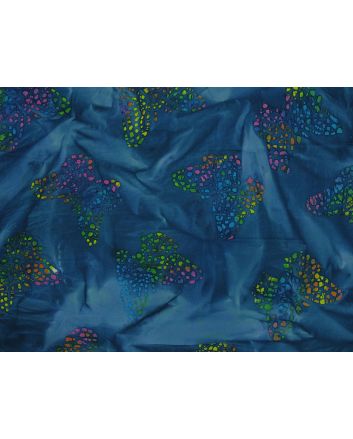 Indian Batik Cotton, Butterfly Spot, Navy