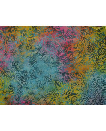 Indian Batik Cotton, Floral Blast