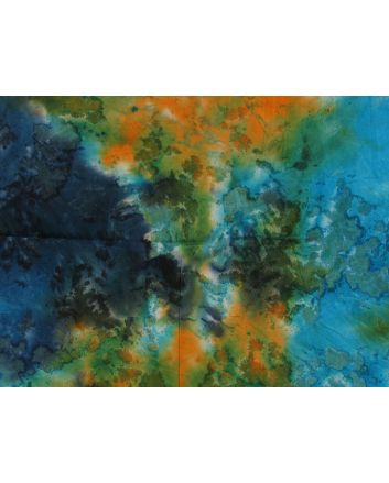 Indian Batik Cotton, Junoon, Earth