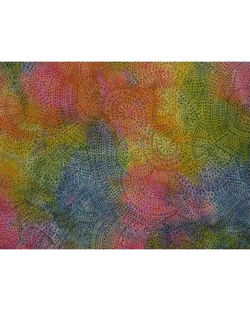 Indian Batik Cotton, Rangoli Rainbow