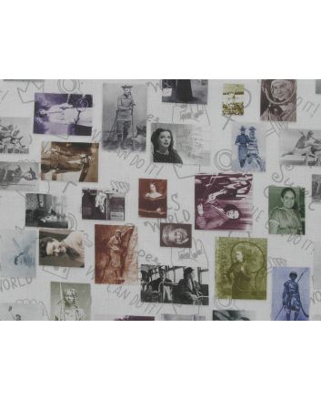 Inspirational Women Photographs Cotton Print, White