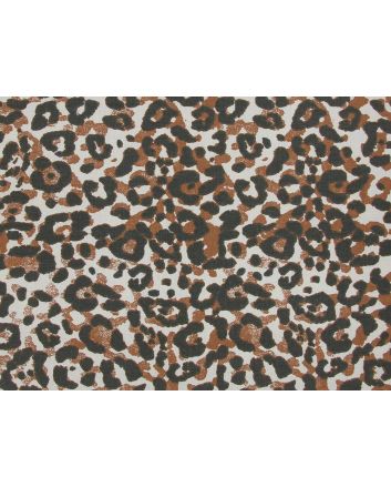 Into the Wild Cotton Curtain Fabric, Leopard