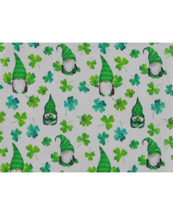 Irish Charm Cotton Print, Clover Gonks