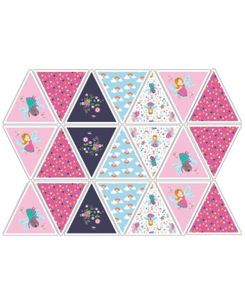 Jolly Faries Cotton Bunting Panel