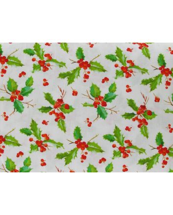 Jolly Holly Cotton Print