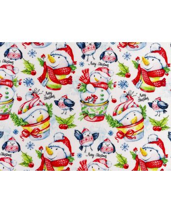 Jolly Snowmen Cotton Print