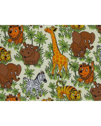 Jungle Family Cotton Poplin Print