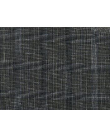 Kerry Foyle Check Irish Linen, Black and Blue