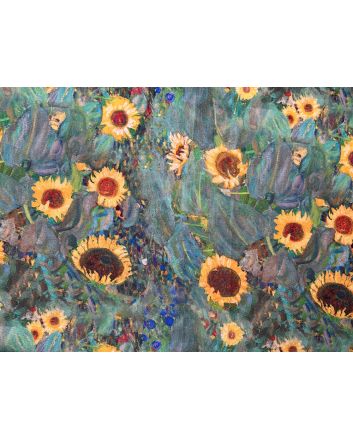 Klimts Sunflowers Soft Handle Water Repellent Outdoors Fabric