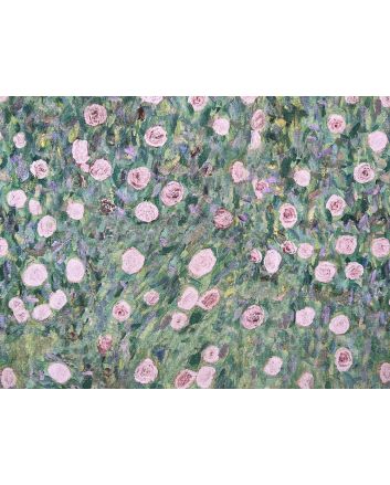 Klimts White Roses Soft Handle Water Repellent Outdoors Fabric