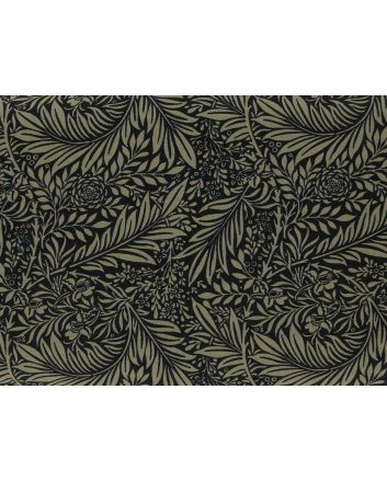 Larkspur Cotton Print, Ebony