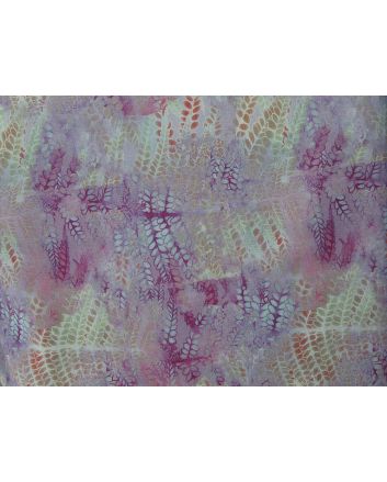 Leafy Batique Print Linen Blend, Blue