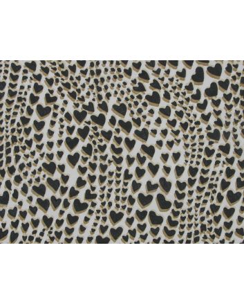 Leopard Hearts Printed Chiffon