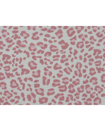Leopard Print Brushed Cotton Rich Winceyette, Pink