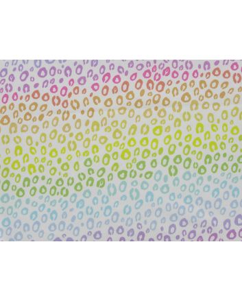Leopard Rainbow Cotton Jersey, Pastel