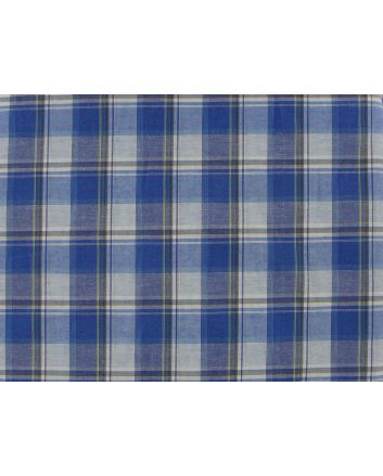 Lightly Brushed Polycotton Tartan, Elgin, Blue
