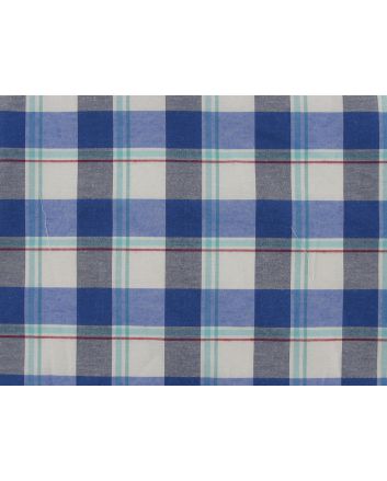 Lightly Brushed Polycotton Tartan, Irvine, Blue