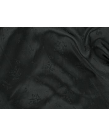 Lily Of Valley Polyester Jacquard, Black