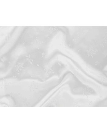 Lily Of Valley Polyester Jacquard, White