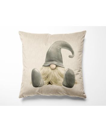 Linen Look Panama Panels, Christmas Gonk, Grey
