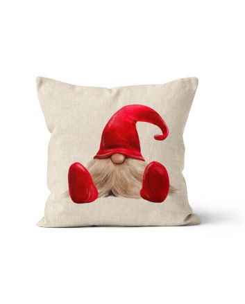 Linen Look Panama Panels, Christmas Gonk, Red