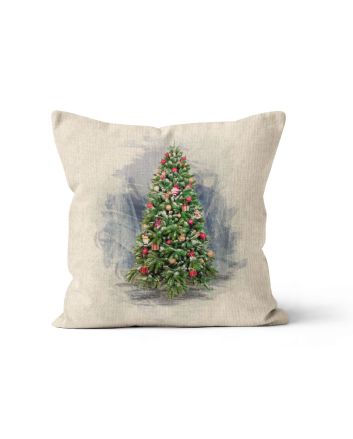 Linen Look Panama Panels, Christmas Tree