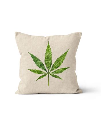 Linen Look Panama Panels, Hemp Leaf